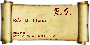 Róth Ilona névjegykártya